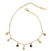 Anklet med charms, Gull