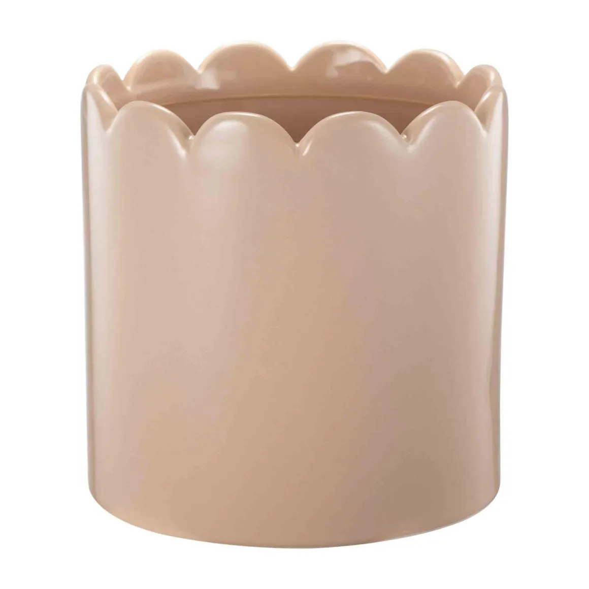 Blomsterpotte Scallop, beige
