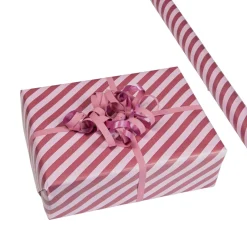 Gavepapir Stripe, rosa