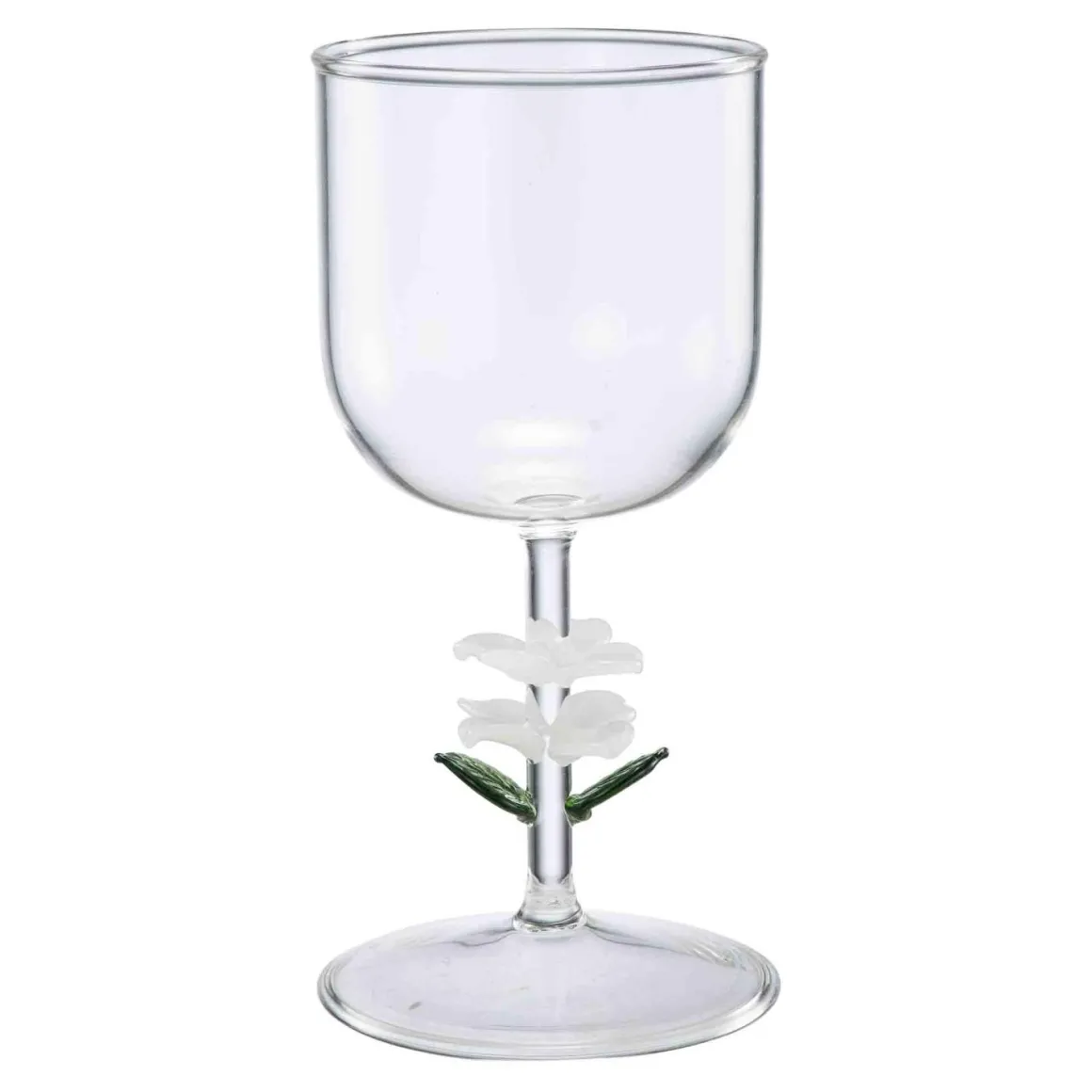 Glass Hvit blomst