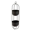 Hengepotte dobbel 58 cm sort