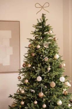 Julekule dråpe rille brun