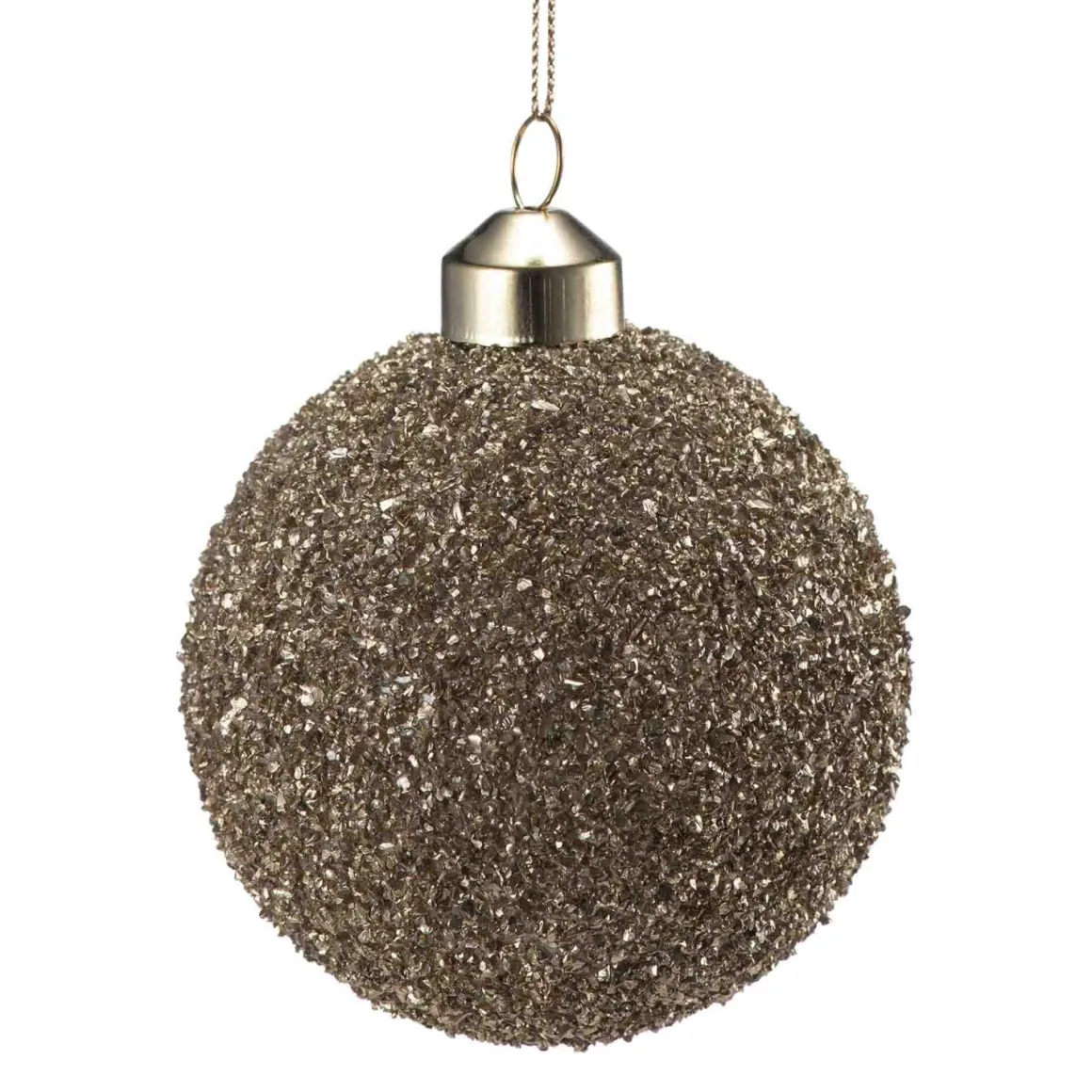 Julekule glitter perle gull