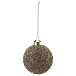 Julekule glitter perle gull