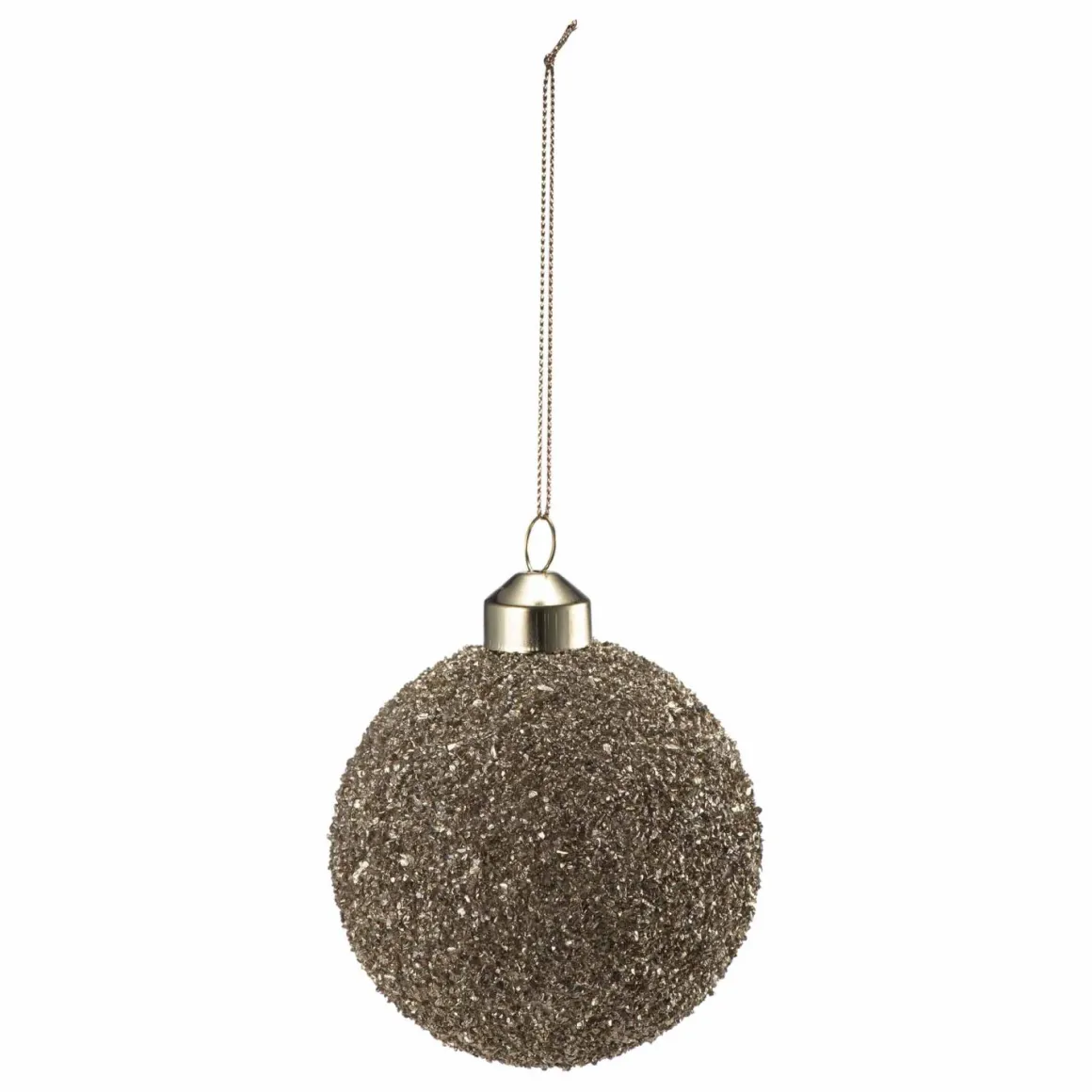 Julekule glitter perle gull