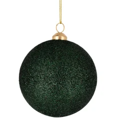 Julekule glitter 4pk grønn