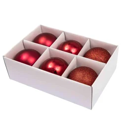 Julekule mix 6 pack rød