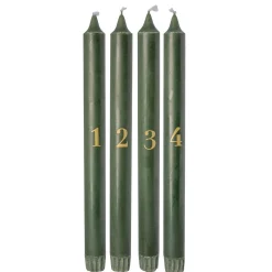 Kronelys Advent 4 pk grønn