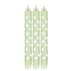 Kronelys blomster 100% stearin 3 pk