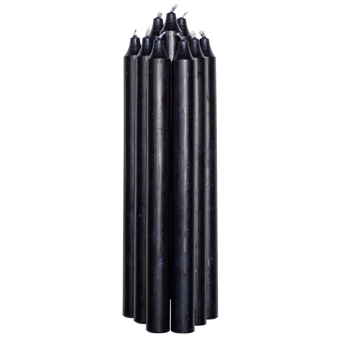 Kronelys 27 cm sort