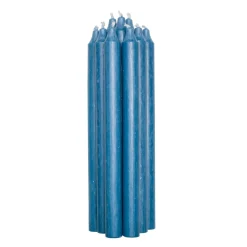 Kronelys 27 cm Støvblå