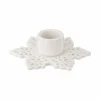 Kronelysestake Snøflak 2,7 cm hvit