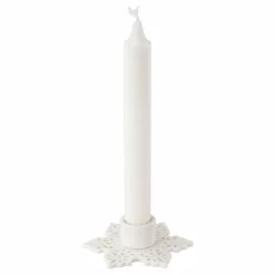 Kronelysestake Snøflak 2,7 cm hvit