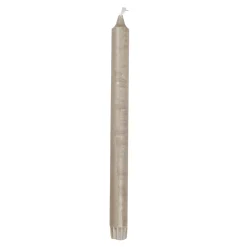 Kronelys 100%stearin 27,5 cm beigegrå