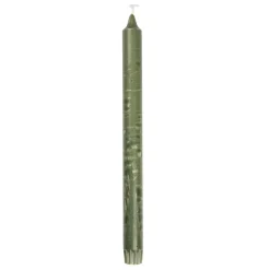 Kronelys 100% stearin 27,5 cm mørk grønn