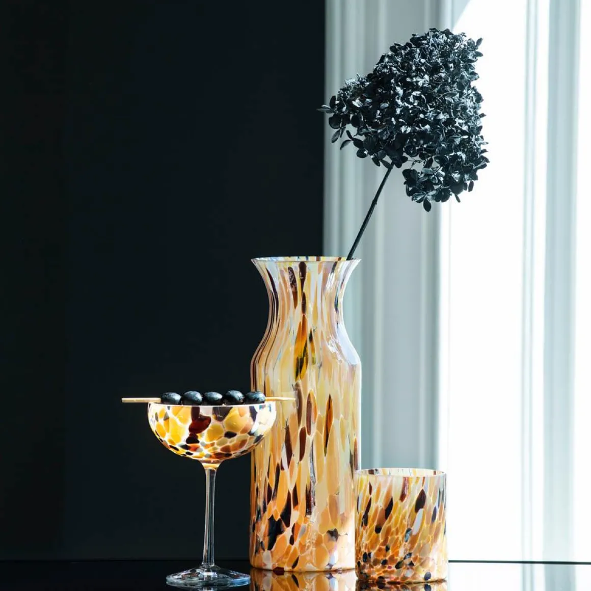 Magnor - Swirl Champagneglass, brun