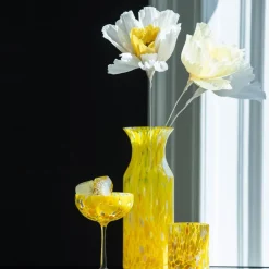 Magnor - Swirl karaffel/vase gul