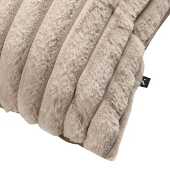Putetrekk Faux fur striper 48x48cm