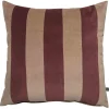 Putetrekk velur striper 48x48 cm, burgunder