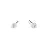 Øredobber, Cubic Zirconia, 4 mm, Sølv