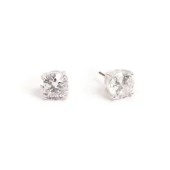 Øredobber, Cubic Zirconia, 10 mm, Sølv