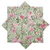 Serviett blomster harmoni rosa