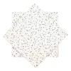 Serviett småblomster beige/hvit