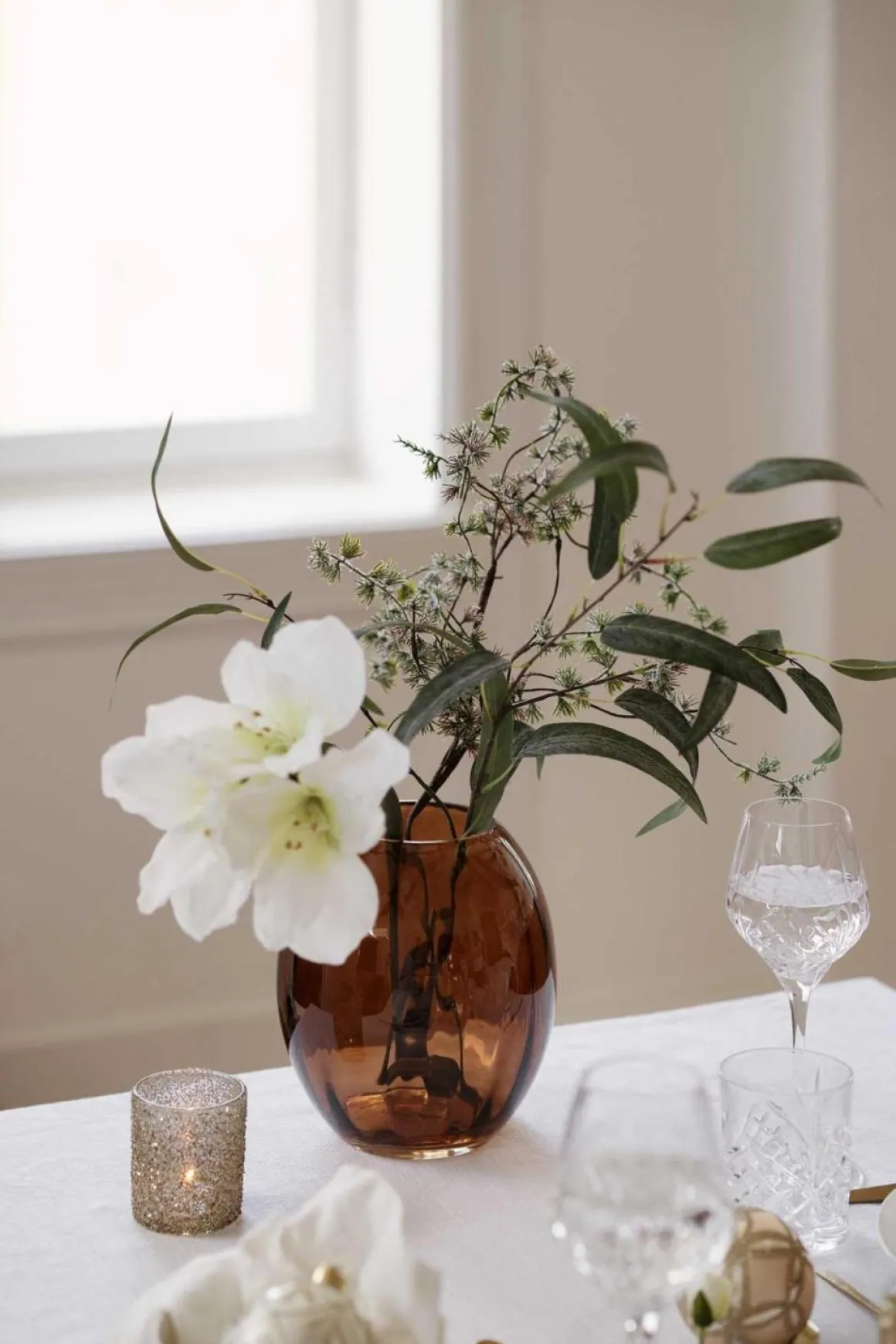 Stilkblomst Amaryllis hvit