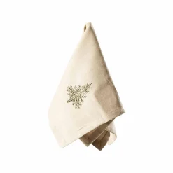 Tøyserviett med brodert tre 4pk